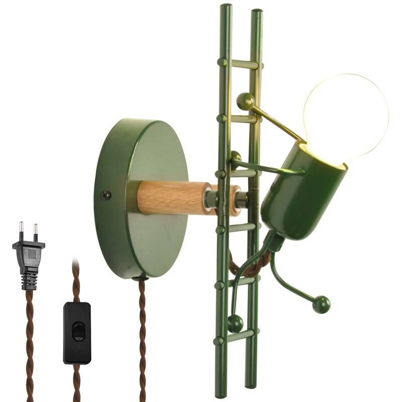 Wandleuchte 'Doll' - Mit Schalter und Stecker - E27