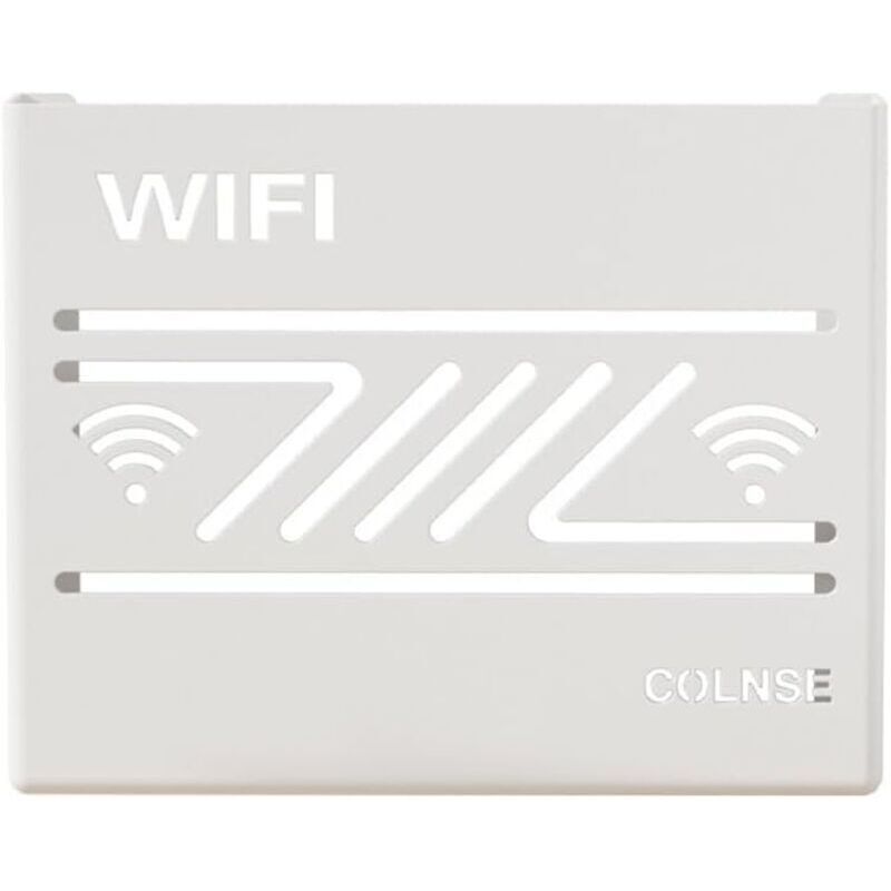 Wandmontierte Aufbewahrungsbox für WLAN-Router – Dekoratives Wandregal – Wanddekoration – Multifunktionaler Router-Organizer – Kabelorganizer – Weiß