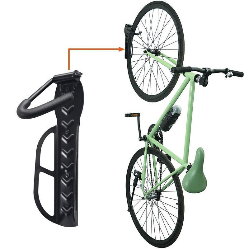 Wandmontierter Fahrradständer – Robuster Stahl – 4 Haken – Maximale Traglast 30 kg – Einfache Montage in Garage oder Wohnung