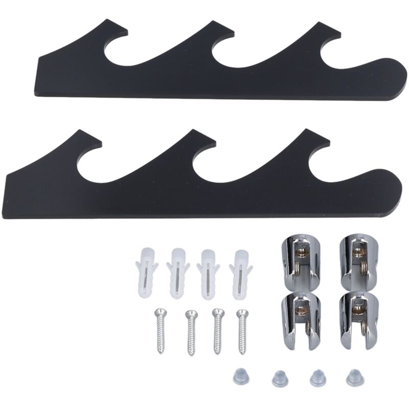 Wandmontierter Schwerthalter, Samurai-Schwert-Präsentationsständer, Wandmontierter Waffenaufbewahrungsständer für Zuhause – Schwarz