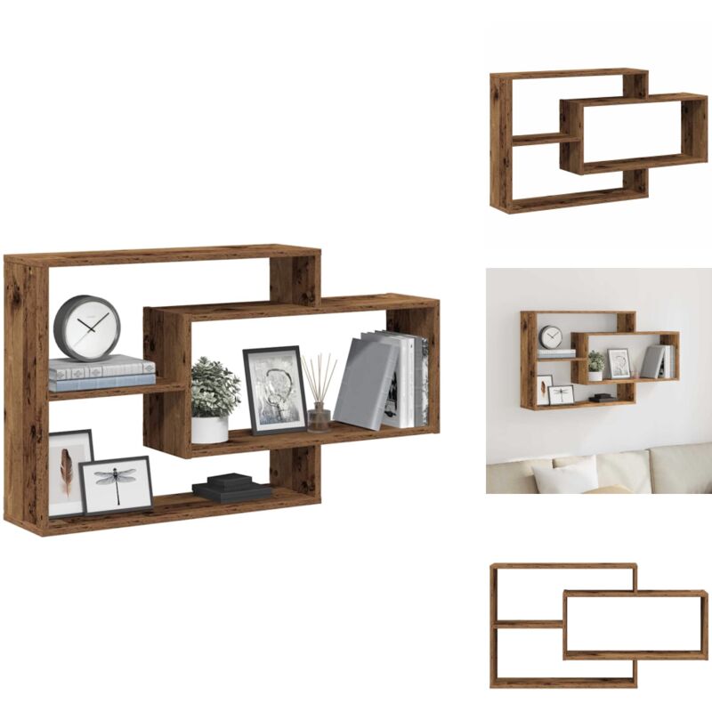 Wandregal Altholz-Optik 104x20x58,5 cm Holzwerkstoff - Wandregal - Wandregale - Hängeregal - Schweberegal
