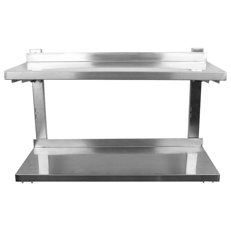 Wandregal DOPPELTES WANDBORD WANDREGAL KONSOLE EDELSTAHL-REGAL WANDBOARD 80 CM NEU