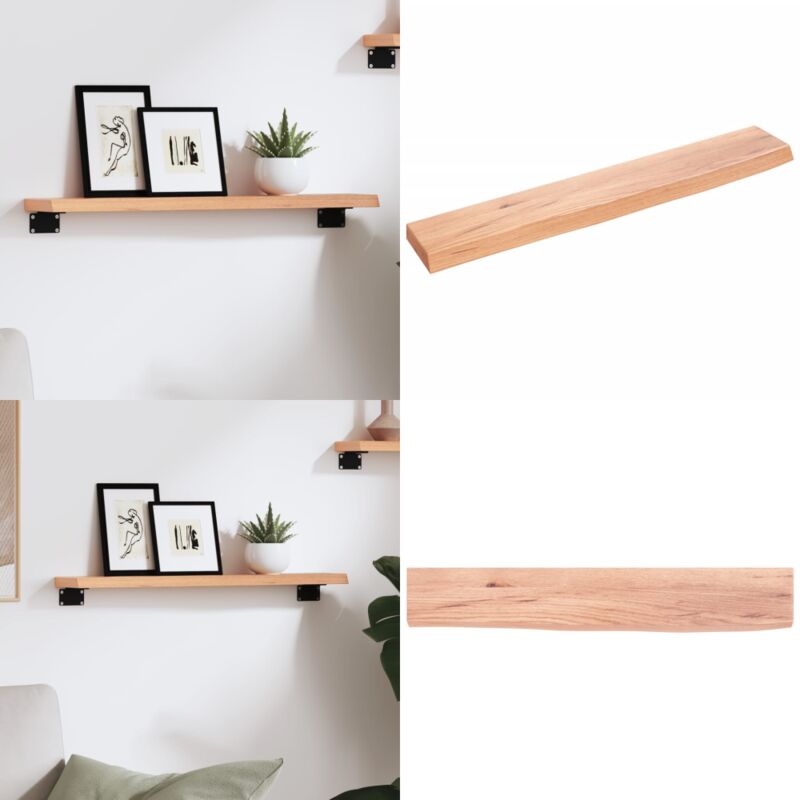 Vidaxl - Wandregal Hellbraun 60x10x2 cm Massivholz Eiche Behandelt - Wandregal - Eichendielen - Holzmöbel - Landhausstyle - Deko Regal - Home & Living