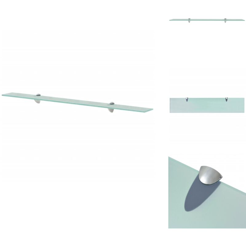 Schwebendes Regal Glas 100x20 cm 8 mm - Wandregal - Glasregal - Schwebendes Regal - Modernes Regal - Badezimmerregal