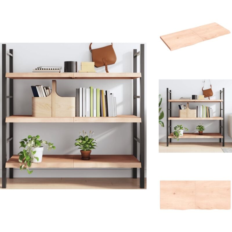 Wandregal 120x50x(2-4) cm Massivholz Eiche Unbehandelt - Wandregal - Eichendielen - Holzmöbel - Landhausstyle - Regal Für Küche