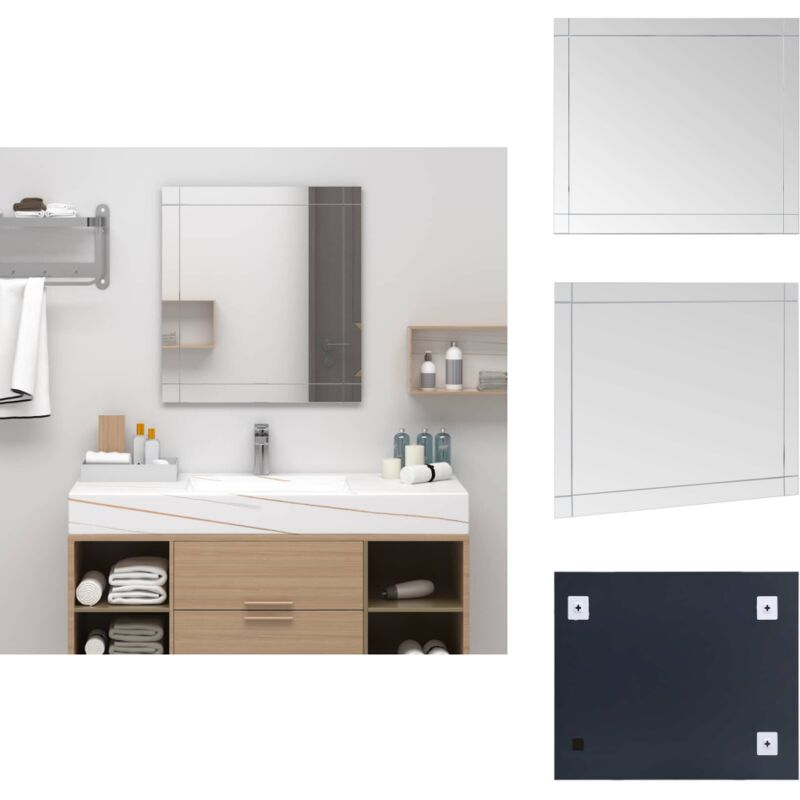 Vidaxl - Wandspiegel 100x60 cm Glas - Wandspiegel - Dekorations-Spiegel - Badspiegel - Glaswandspiegel - Großer Spiegel
