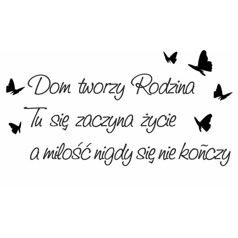 Wandtattoo Home Creates Family Life Love Schmetterlinge 100x50cm NC003