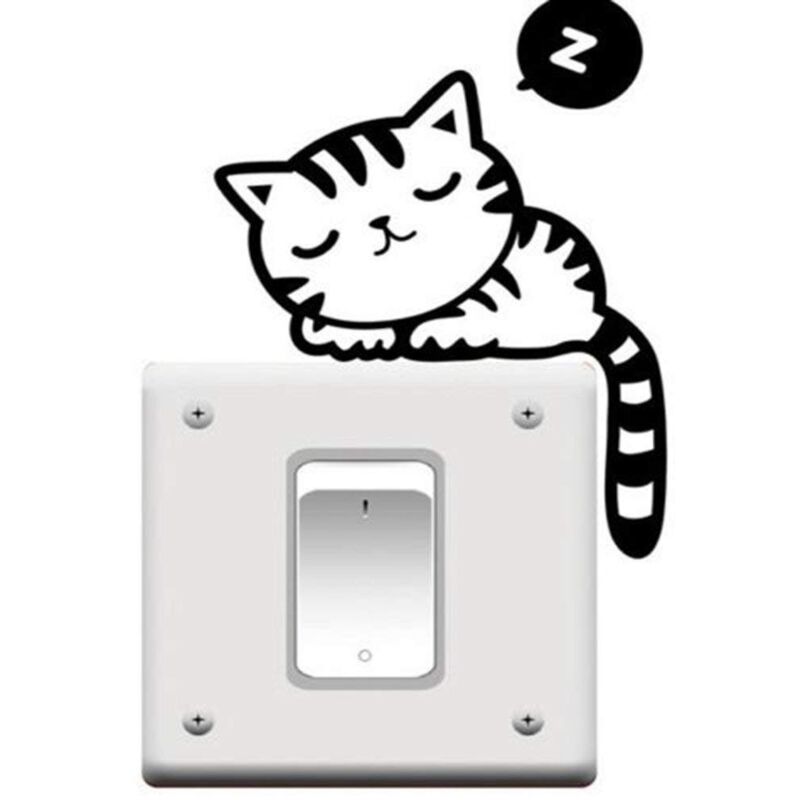 Wandtattoo 'Schlafende Katze' für Schalter, beliebtes Ergebnis