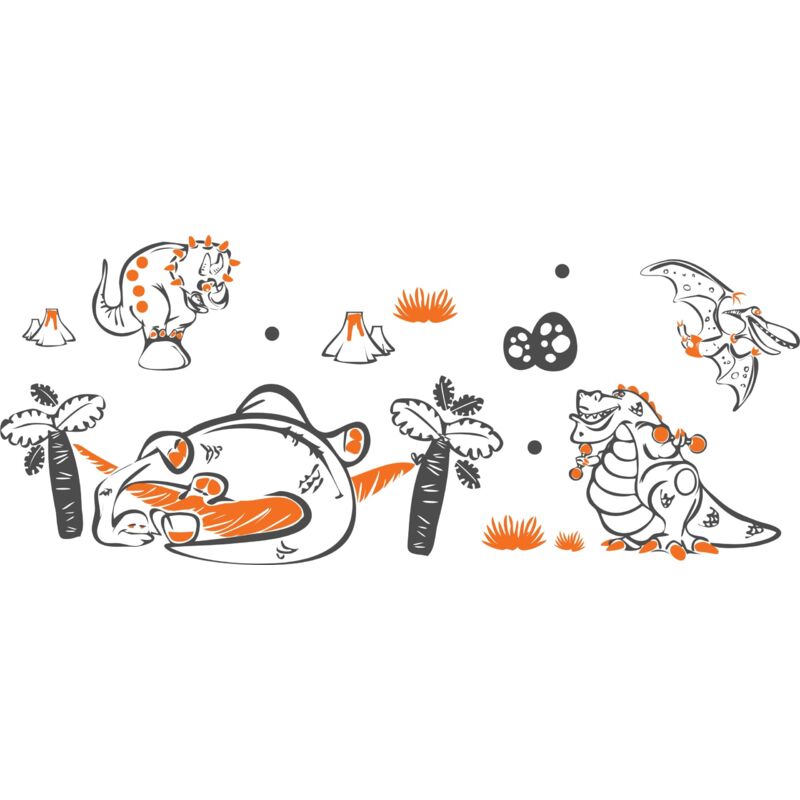 Wandtattoos für Kinder Dinosaurier-Sets
