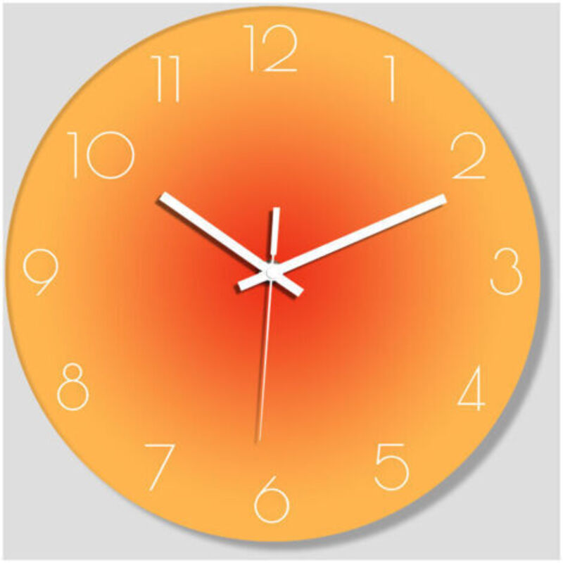 Wanduhr 30 cm, geräuschlose Quarz-Wanduhr modern mit arabischen Ziffern, Wanduhren ohne Ticken, Wohnaccessoires, dekorative Wanduhr und doppelte