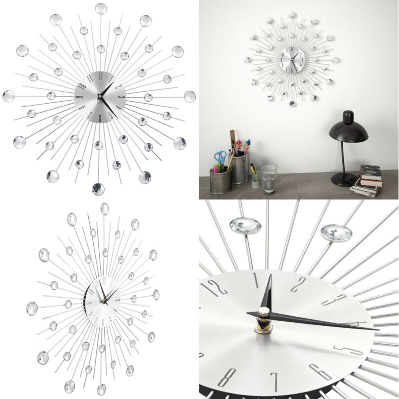 Wanduhr mit Quarzwerk Modernes Design 50 cm - Wanduhr - Wanduhren - Home & Living - Silber