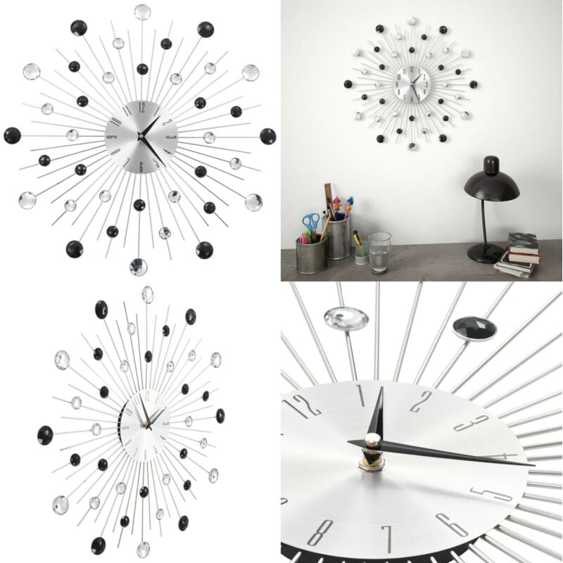 Wanduhr mit Quarzwerk Modernes Design 50 cm - Wanduhr - Wanduhren - Home & Living - Silber