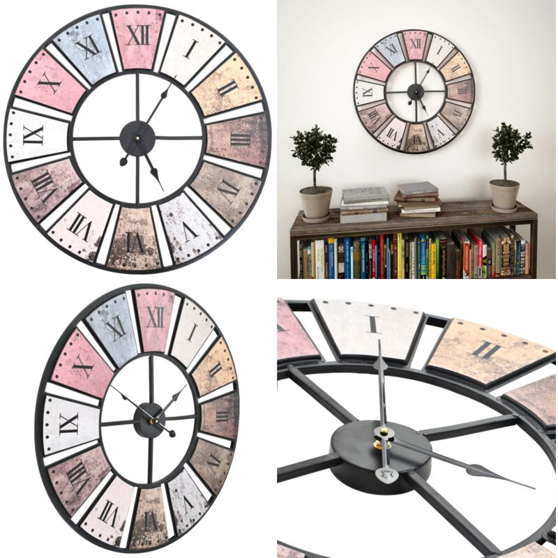 Wanduhr Vintage mit Quarzwerk 60 cm xxl - Wanduhr - Wanduhren - Home & Living - Mehrfarbig