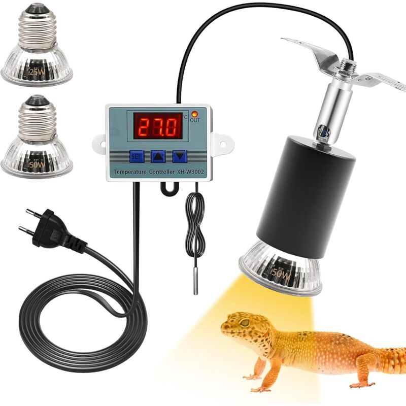 Wärmelampe für Schildkröten, E27-Lampe für Landschildkröten mit 25W/50W-Wärmelampen, Wärmelampe für Schildkröten-Terrarium, Wärmelampe für Reptilien