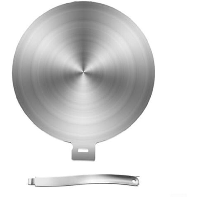 Wärmeverteilerplatte aus Edelstahl für Induktionsherde, für Töpfe und Pfannen, mehrere Größen 13/20/24/28 cm, Küchenzubehör (24 cm)