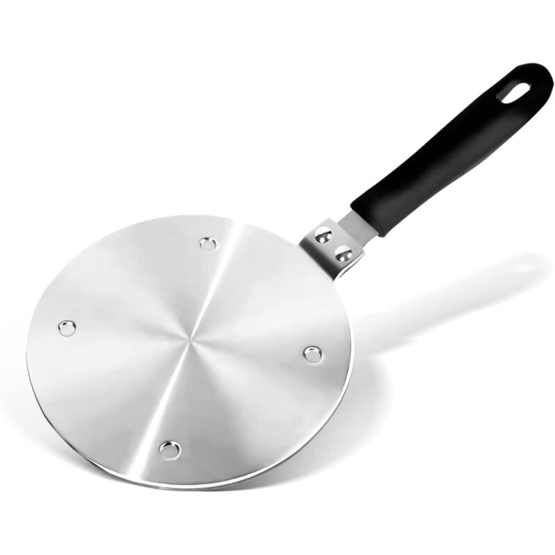 Wärmeverteilerplatte aus Edelstahl mit Induktionsadapter mit abnehmbarem Griff, Küchenzubehör, geeignet für Wärmeverteilerplatte