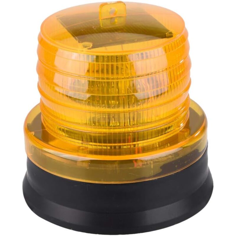 Notfall-Solar-Blinkalarmlicht, Notfall-LED-Leuchtfeuer, magnetisches Leuchtfeuer, Sicherheitswarnung, Auto-Straßensperre, Taschenlampe (gelb)