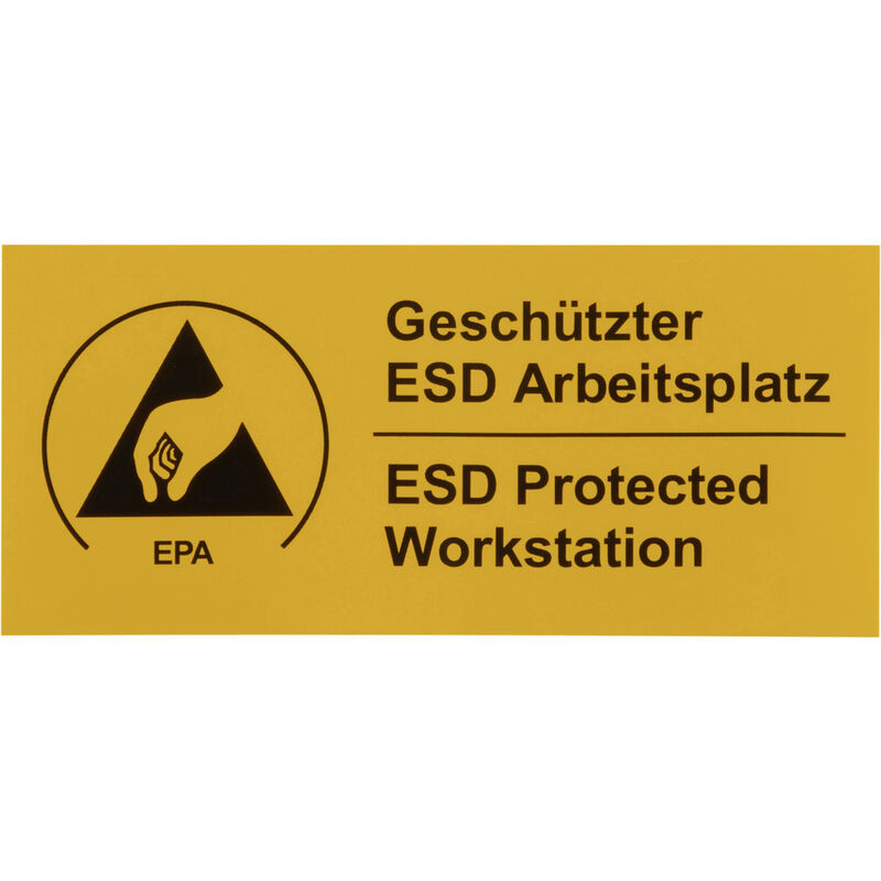 Wolfgang Warmbier - ESD-Warnschild 1 St. Gelb, Schwarz (l x b) 90 mm x 40 mm 2850.4090.DE selbstkleben