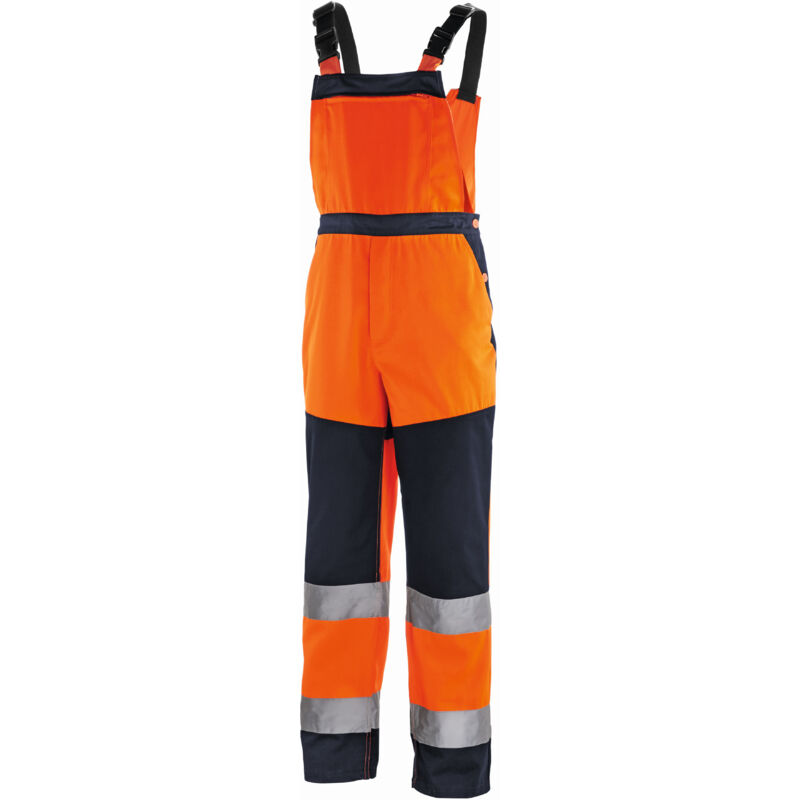 TeXXor Warnschutz-Latzhose buffalo leuchtorange/navy 62 4335