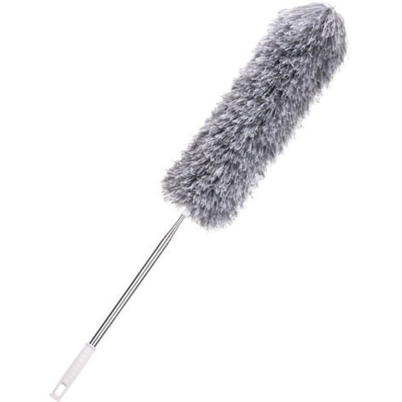 Waschbarer, extra langer Teleskop-Staubsammler, Teleskop-Staubwedel mit verstellbarem, waschbarem, zum Reinigen von Haus- und Autostaub, 2,4 m