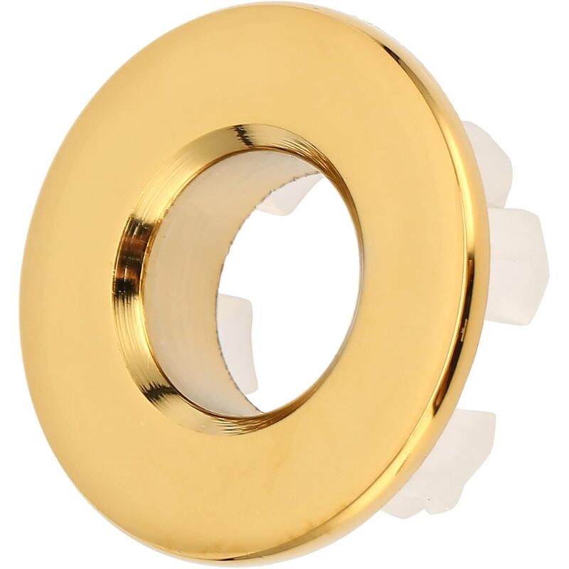 Überlaufring für Spülbecken, Messing-Überlaufringe für Spülbecken, Überlaufabdeckung für Spülbecken, kreisförmiges Loch für Spülbecken (Gold)