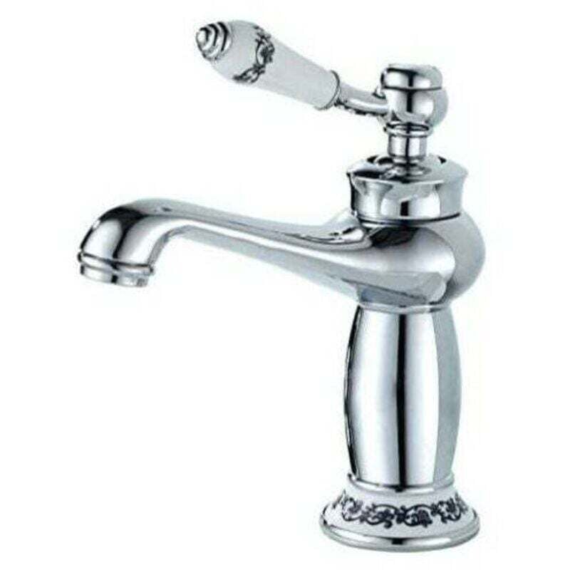 Waschbecken Wasserhahn Einhebel Waschbecken Mischbatterie Keramik Blumendekoration Waschbecken Wasserhahn Waschbecken Wasserhahn,Chrom