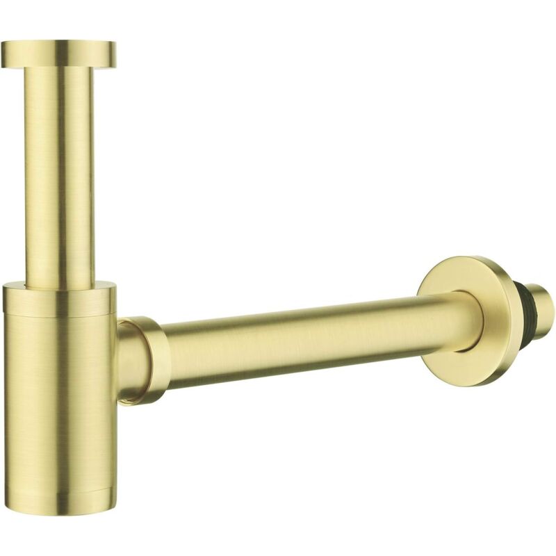 Waschbecken-Siphon aus Edelstahl Siphon für Waschbecken und Waschtisch Messing Waschbecken-Siphon, Universal-Siphon Design 1 1/4 x 32 mm,