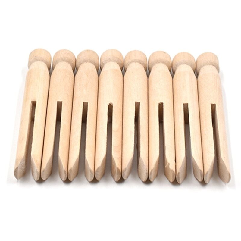 WäSche Klammern Pegs Alte Schule 50 Anzahl Rund Wetter BestäNdige Klemme Puppen Traditionelle