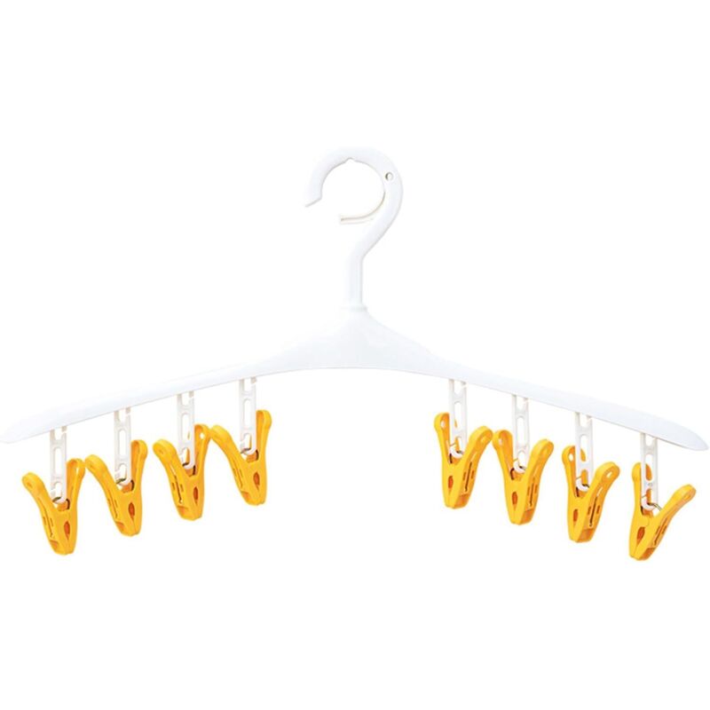Wäscheständer, winddichter und rutschfester, drehbarer Wäscheständer für Kleidung, Unterwäsche, Hüte, Socken mit kleinem Clip, um Platz zu sparen