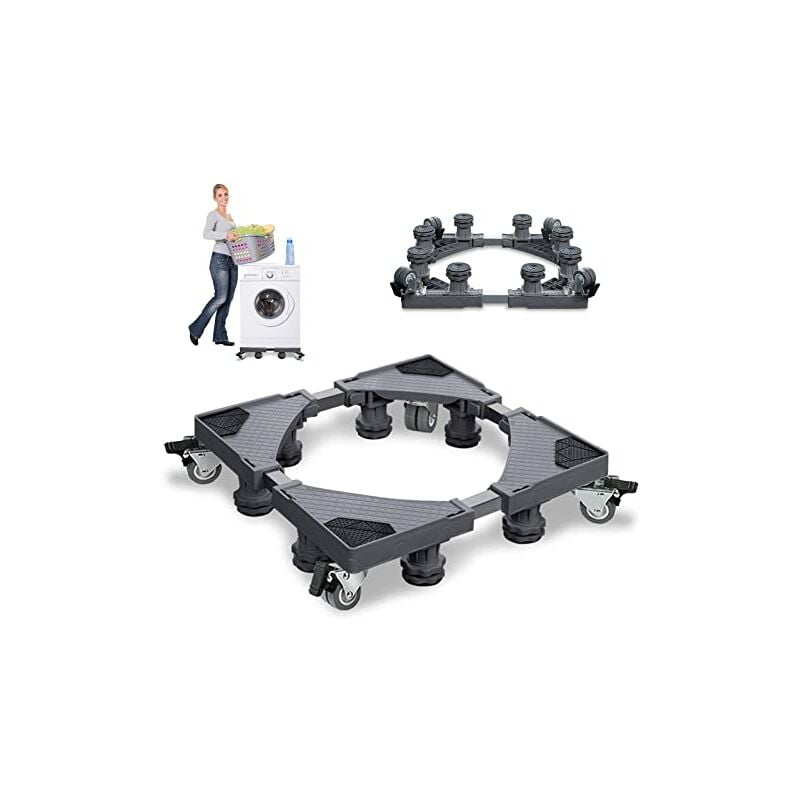 Yardin - Waschmaschinen Untergestell Waschmaschine Sockel Kühlschrank Untergestell für Waschmaschine Trockner Gefrierschrank, Einstellbare Breite