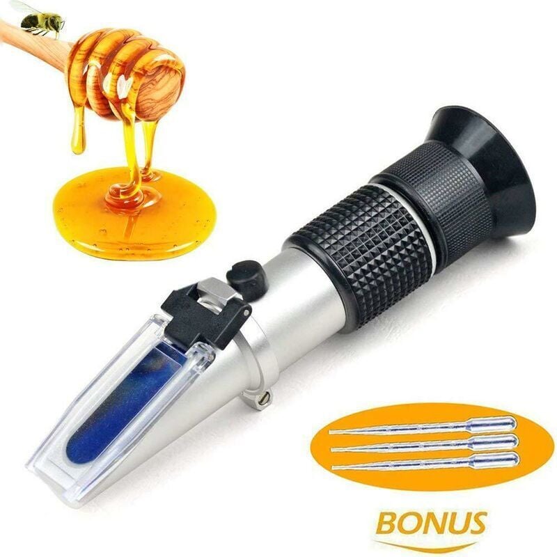 Wasser-Honig-Refraktometer mit Hand-Honig-Refraktometer, beste Genauigkeit mit ATC-Honig-Tester, 58–92 %