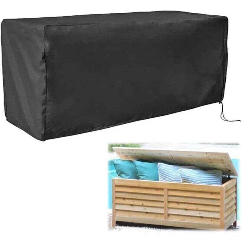 Wasserdichte Outdoor-Abdeckung – Aufbewahrungsbox-Abdeckung – Wasser- und UV-Schutz – Deckel für Outdoor-Aufbewahrungsbox 123 x 62 x 55 cm