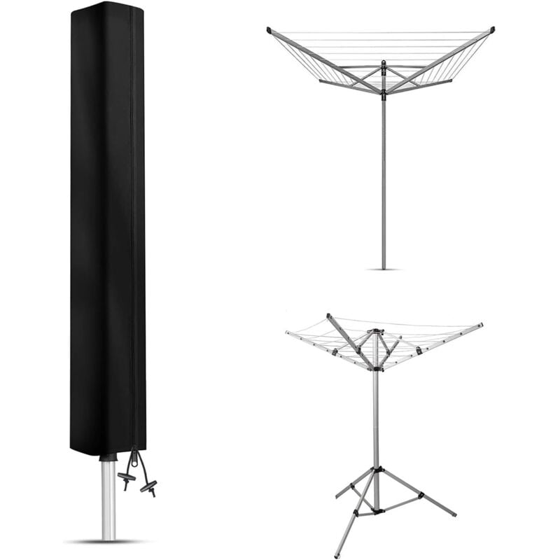 Wasserdichte Regenschirm-Trockner-Abdeckung, Wäschetrockner-Abdeckung mit Reißverschluss, 210D Oxford, winddichte Wäsche-Regenschirm-Abdeckung (168 x