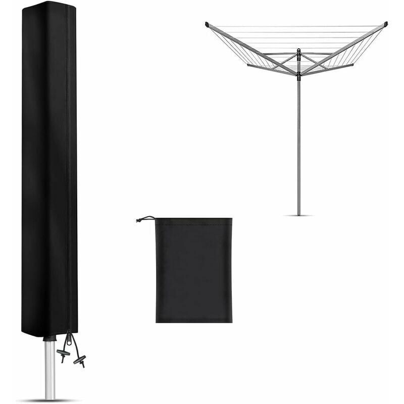 Wasserdichte rotierende Wäschetrockner-Abdeckung für den Außenbereich, rotierende Wäscheleinen-Trockner-Schutzhülle mit Reißverschluss, 120D