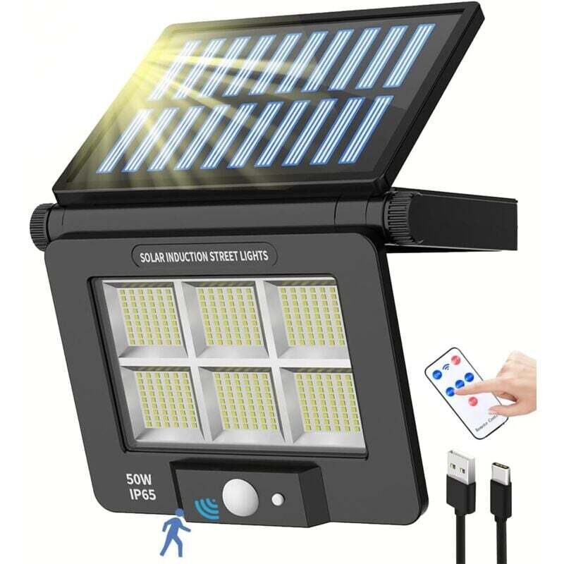 Wasserdichte Solar-Gartenleuchten, Solar-Außenleuchten, Solar-Straßenleuchten, induktive Solar-Straßenleuchten mit 3 Modi