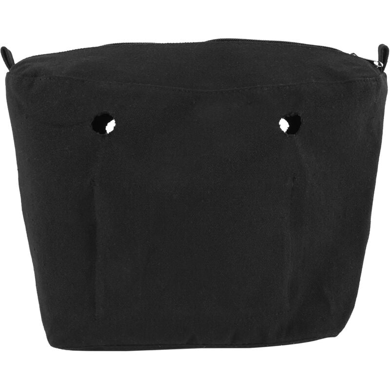 Wasserdichte Solide Segeltuch Einsatz Innen Futter Einsatz ReißVerschluss Tasche für Otasche o Tasche Handtasche Tasche Schwarz Mini