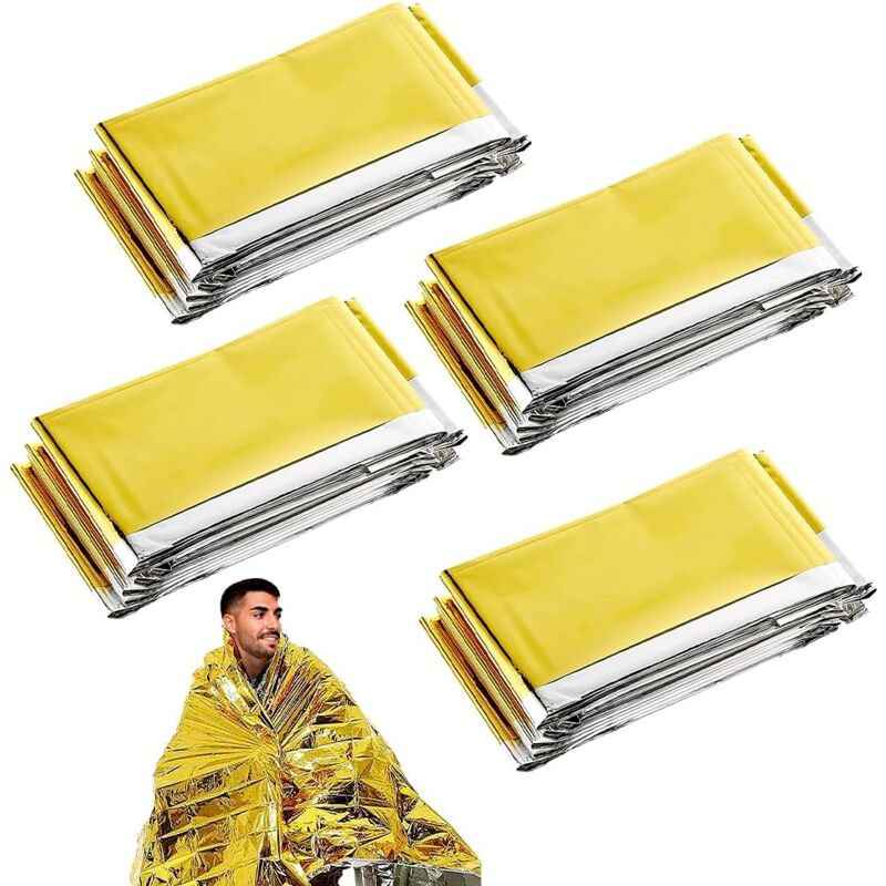 Wasserdichte Überlebensdecke, Outdoor-Notfallrettungsdecke, tragbare Rettungsdecke, warme Notfalldecke, Outdoor, Wandern, Camping, 160 x 210 cm