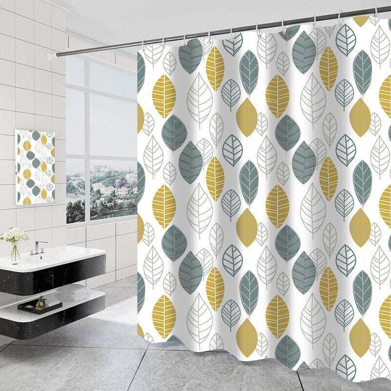 Wasserdichter, dicker Duschvorhang aus Polyester, wasserdichter Duschvorhang aus Polyestergewebe für Badezimmer, maschinenwaschbar – Blau, 150 x 200