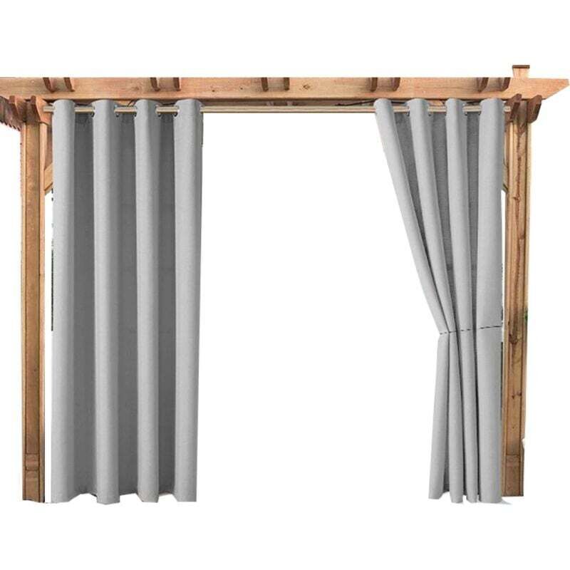 Wasserdichter Outdoor-Vorhang für Pavillon/Terrasse – Wärmeisolierend und verdunkelnd – 132 x 182 cm (52 x 72 Zoll) – 1 Vorhang