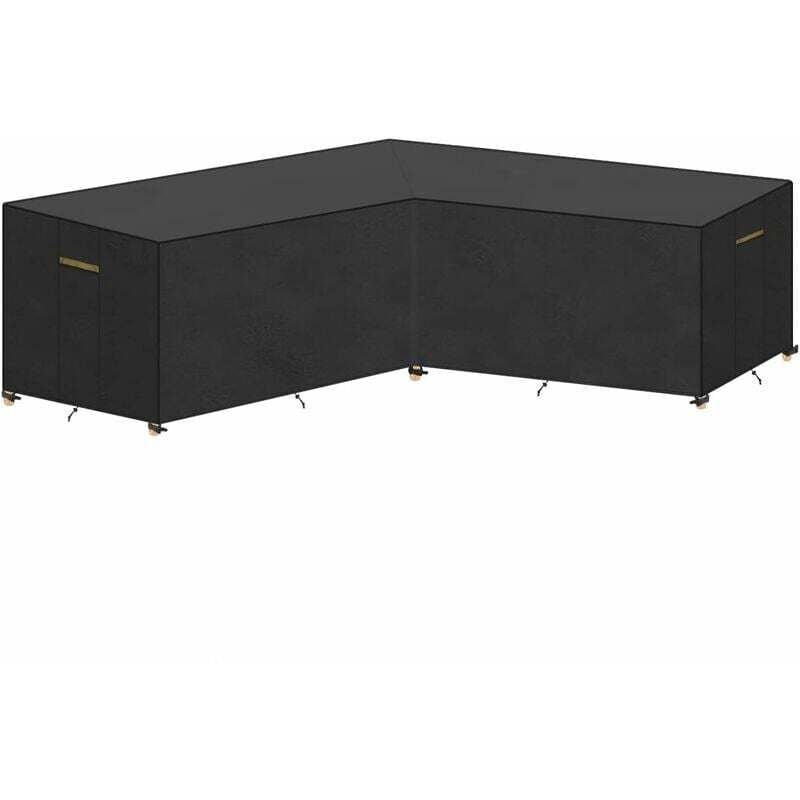 Wasserdichter Sofabezug, Schutzhülle für Gartenmöbel, Schutzhülle für Gartenmöbel, Schutzhülle für L-förmige Ecksofa-Abdeckung, geeignet für 215 x