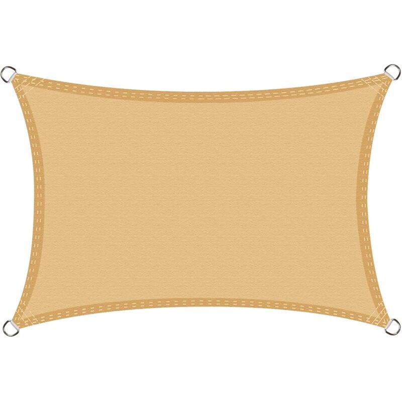 Ersandy - Wasserdichtes rechteckiges Sonnensegel 2 x 3 m, wasserabweisendes PES-Schattentuch, rechteckiges Sonnensegel 3 x 2 m, beständiger 98 %