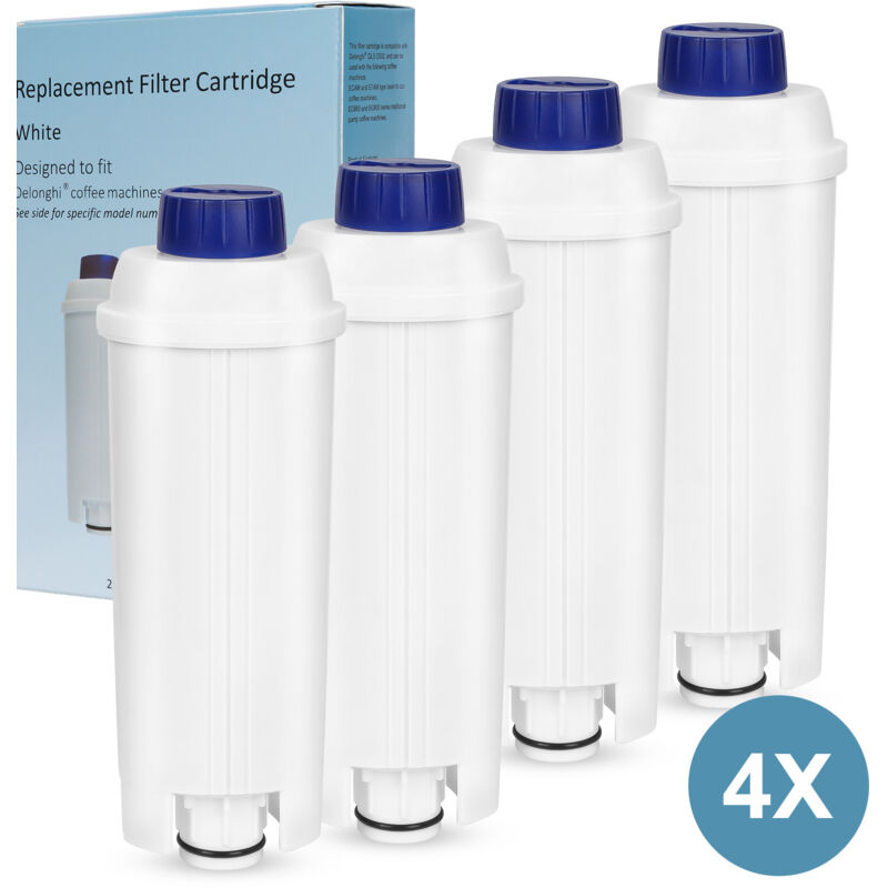 Wasserfilter für Delonghi Kaffeeautomaten-Wasserfilter kompatibel für DLSC002 ECAM ETAM 60 Liter Wasser mit Aktivkohle 4 Stücke