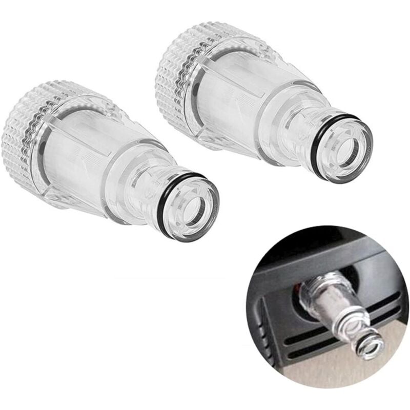 Wasserfilter für Hochdruckreiniger, Wasserzulauffilter für Hochdruckreiniger, Gartenanschlüsse, kompatibel mit Gartenanschlüssen, 2 Stück