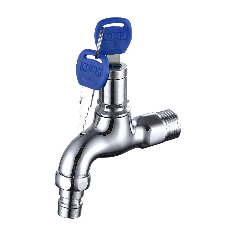 Wasserhahn Anti-Diebstahl-Wasserhahn für den Außenbereich, Anti-Diebstahl-Wasserhahn aus Messing, abschließbarer Wasserhahn für den Außenbereich, für