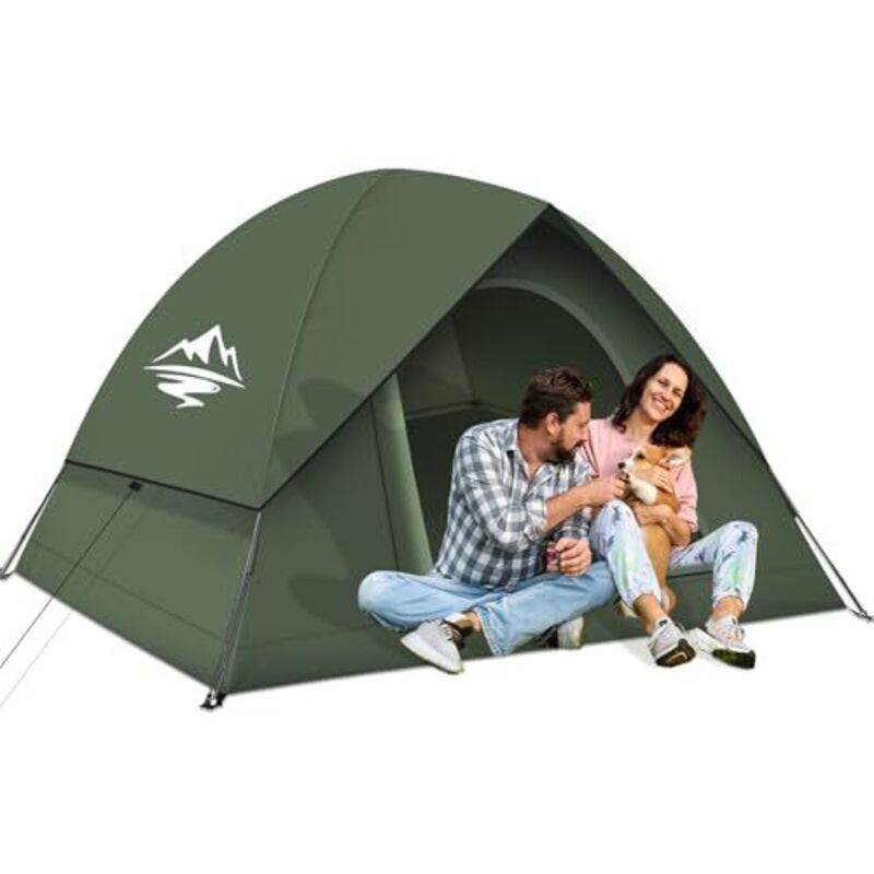 Zelt 2-3 Personen Camping Zelt, Ultraleichte Kuppelzelt Wasserdicht & Winddicht 3-4 Saison, Kleine Packungsgröße, Geeignet für Trekking, Camping,