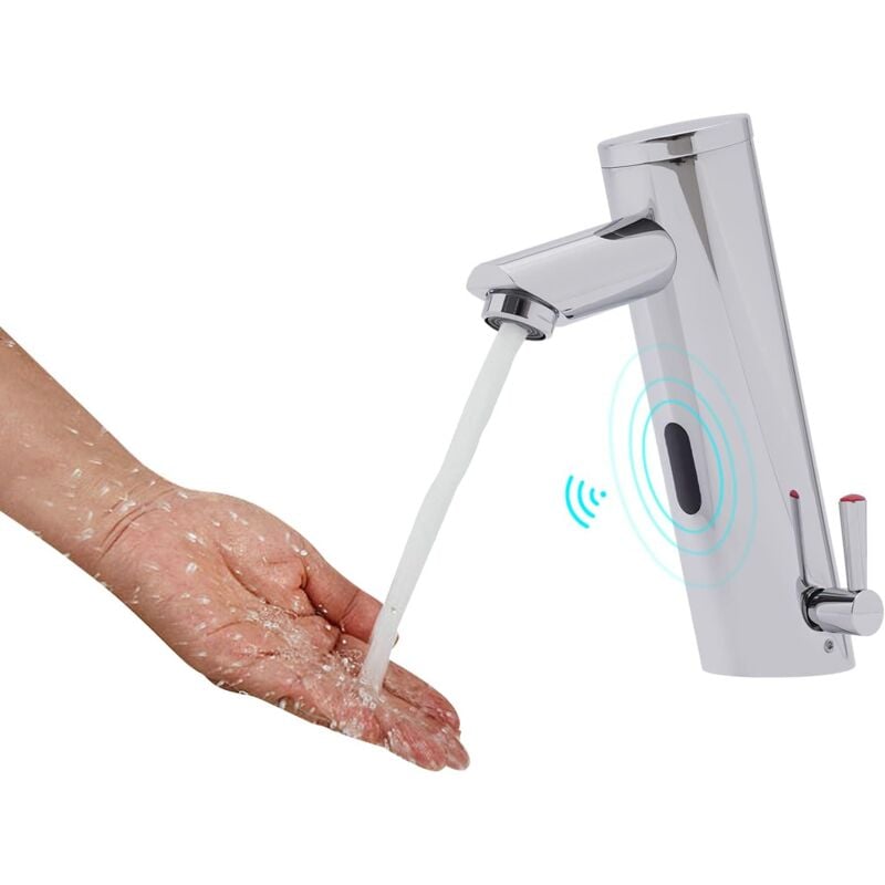 Gojoy - Wasserhahn Sensor, G1/2 Infrarot Automatischer Sensor Wasserhahn Waschbecken Wasserhahn Bad Waschtischarmatur Mischer für Küchen, Bäder,