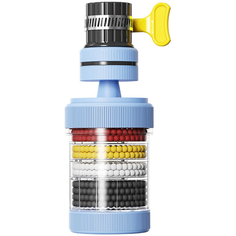 Wasserhahn-Wasserfilter, Wasserhahn-Wasserfilter, Wasserhahnfilter, Wasserhahnfilter, 360° drehbarer Wasserhahnaufsatz, 6-lagige Filterung, passend