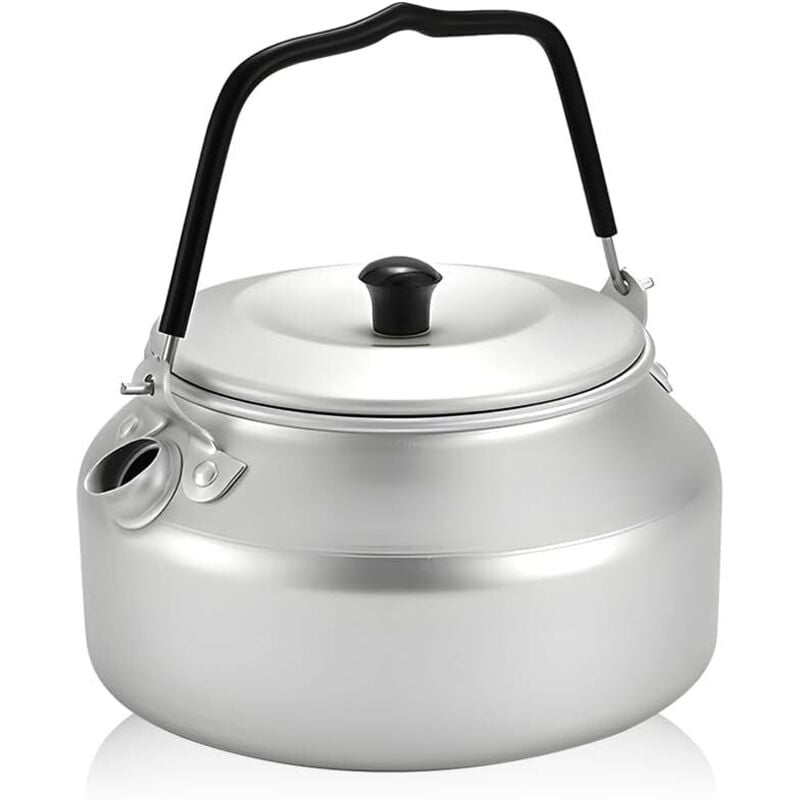 Wasserkessel aus Edelstahl, Tragbare Campingkessel mit Anti Heißgriff, Camping Wasserkocher, Kaffeekanne Teekessel Wasserkocher für Kochen im Freien