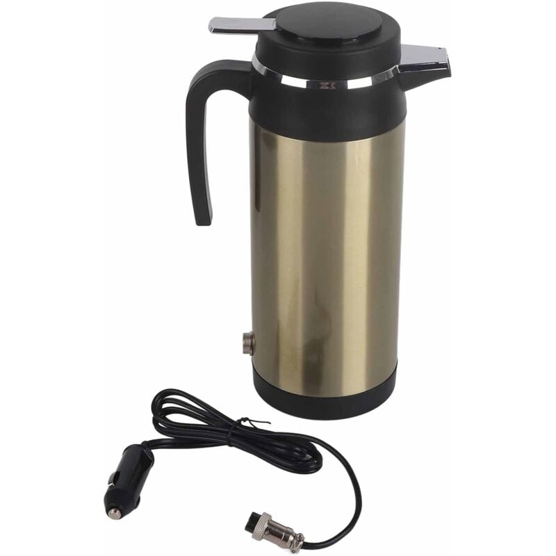Wasserkocher, 1200 ml, 12 v, Edelstahl, elektrischer Auto-Wasserkocher, Auto-Heizbecher, Reisethermoskanne, Wasserflasche für Wasser, Tee, Kaffee,