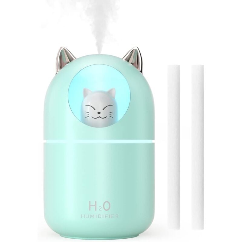 Wasserloser Kaltnebel-Luftbefeuchter mit automatischer Abschaltung, für Schlafzimmer, grün